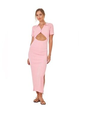 L*Space Lena Cover-Up Maxi Dress Boho Chic Anthropologie Macaroon Pink SIZE S/M